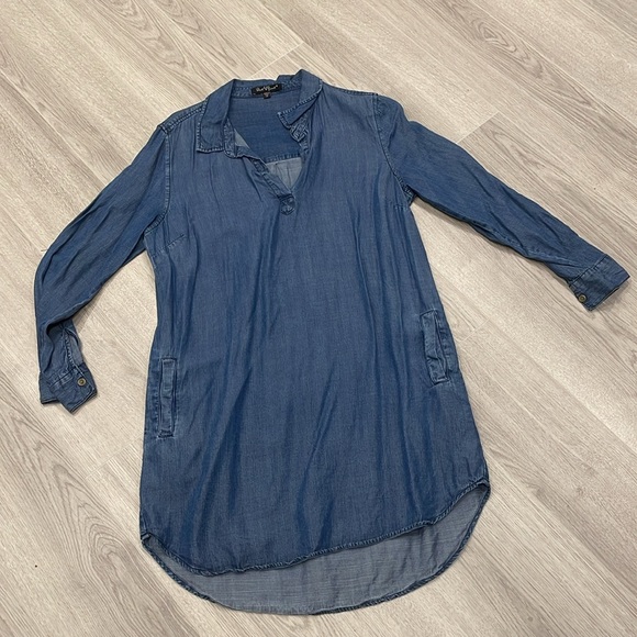 Jean Shirt Dress Med - Picture 2 of 3